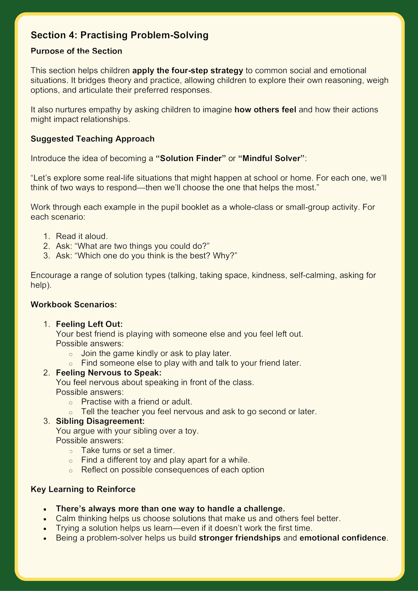 Series 5 Episode 3 Finding Solutions – Exploring Strategies to Solve Emotional Challenges