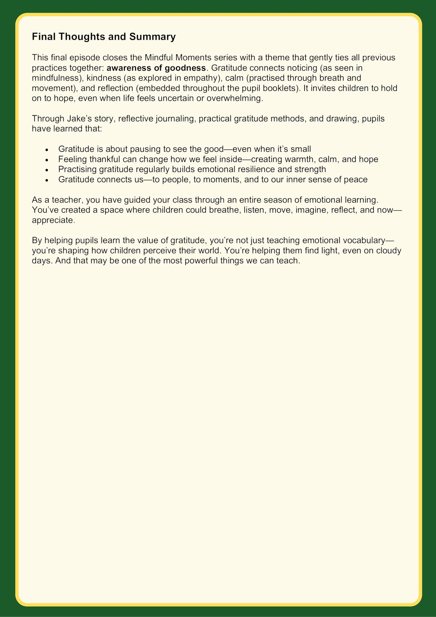 Series 4 Episode 6 Gratitude Practice