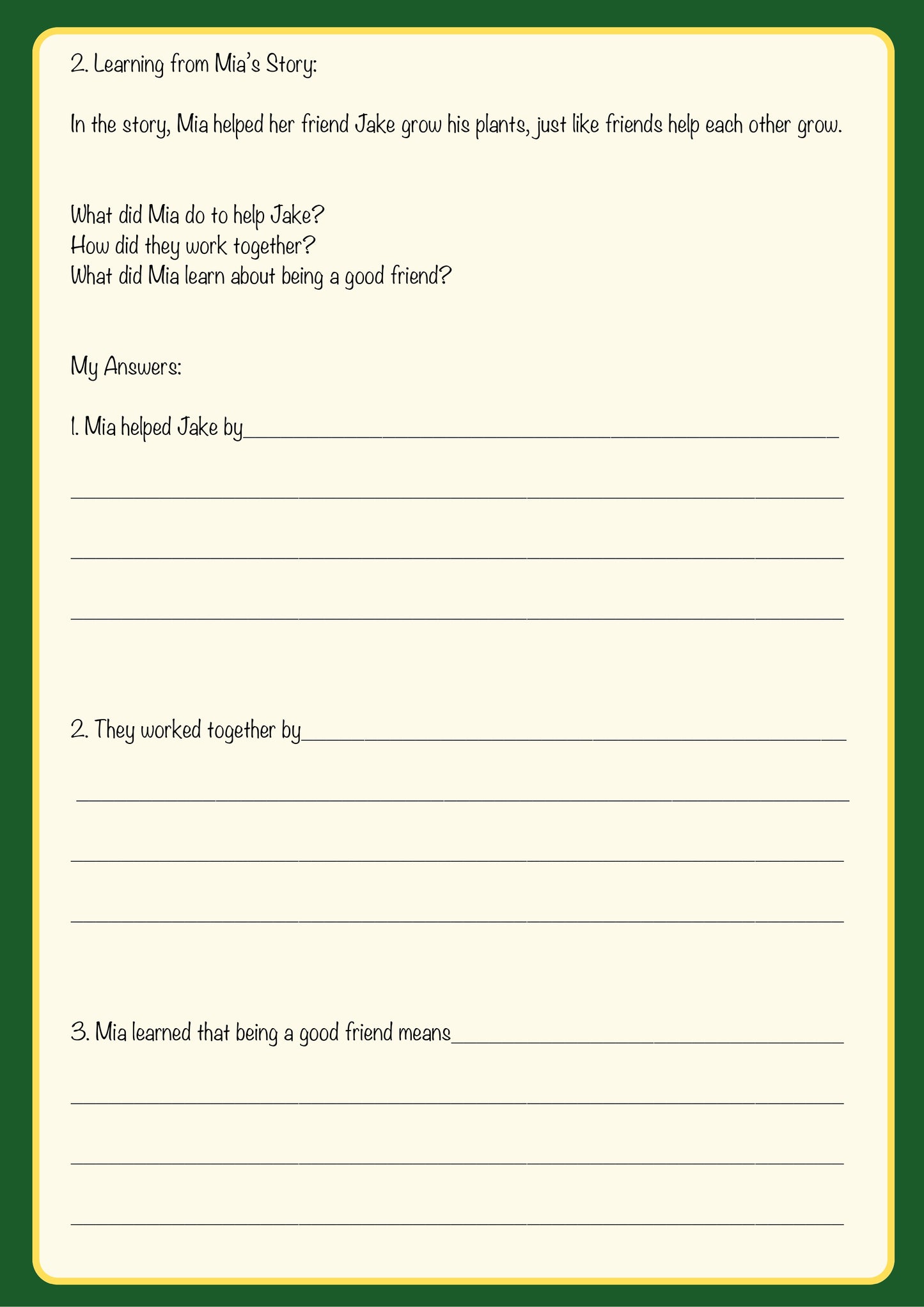Series 7 Episode 1 What Makes a Good Friend?